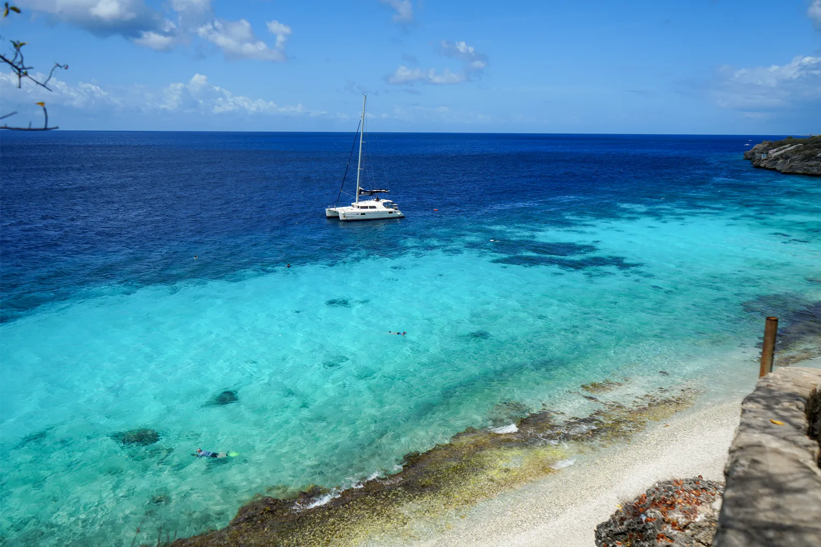 uitzicht vanuit 1000 steps op Bonaire