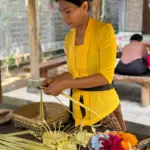 Canang Sari balinese woman offering